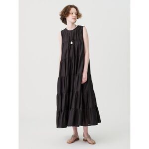 Merlette Ron Herman Caron Tiered Maxi Dress Sleeveless Cotton Swing L NEW 282509